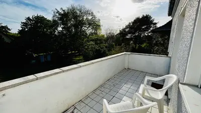 Ein Balkon oder eine Terrasse in der Unterkunft Work & Stay- vollausgestattet mit Garten & Parkplatz