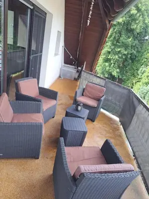 Ein Sitzbereich in der Unterkunft Dixiland