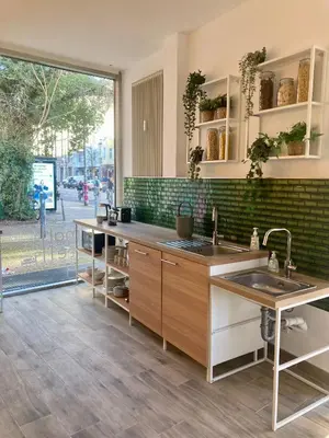 Küche/Küchenzeile in der Unterkunft Minimal Hostel Kreuzberg