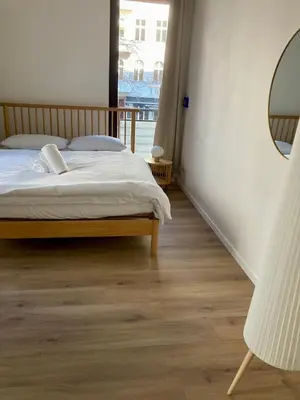 Ein Bett oder Betten in einem Zimmer der Unterkunft Minimal Hostel Kreuzberg