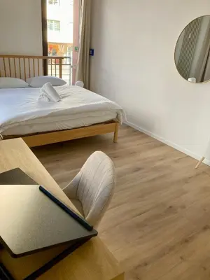Ein Bett oder Betten in einem Zimmer der Unterkunft Minimal Hostel Kreuzberg
