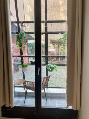 Ein Balkon oder eine Terrasse in der Unterkunft Minimal Hostel Kreuzberg