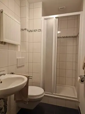 Ein Badezimmer in der Unterkunft Gasthaus Fontane GmbH