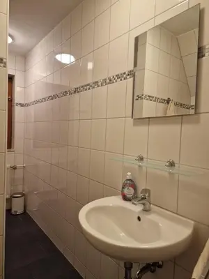 Ein Badezimmer in der Unterkunft Gasthaus Fontane GmbH
