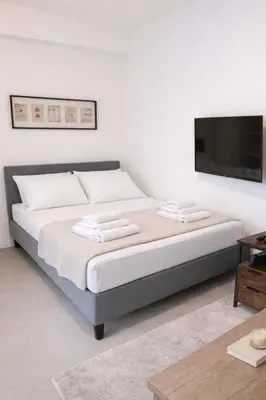 Ein Bett oder Betten in einem Zimmer der Unterkunft Studio in der alten Fabrik