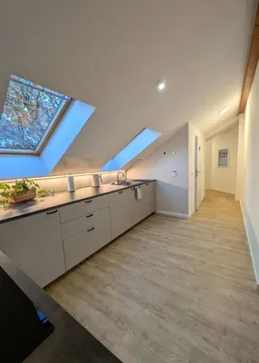 Küche/Küchenzeile in der Unterkunft 3 Bedroom-Apartment with 1,5 Bathrooms