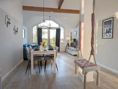 Ein Sitzbereich in der Unterkunft 3 Bedroom-Apartment with 1,5 Bathrooms