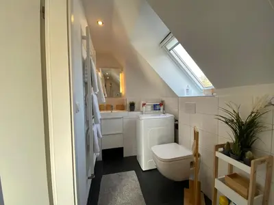 Küche/Küchenzeile in der Unterkunft Moderne Ferienwohnung in Berlin Lichtenrade