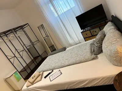 Ein Bett oder Betten in einem Zimmer der Unterkunft Dorfstraße 32a - individuelle Unterkunft für bis zu 13 Personen