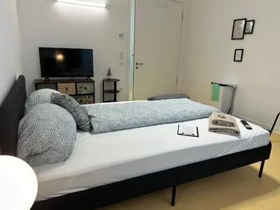 Ein Bett oder Betten in einem Zimmer der Unterkunft Dorfstraße 32a - individuelle Unterkunft für bis zu 13 Personen