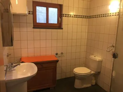 Ein Badezimmer in der Unterkunft Mitten auf dem Land