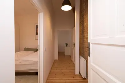 Ein Bett oder Betten in einem Zimmer der Unterkunft Apartment nähe Schloss Bellevue - 95QM