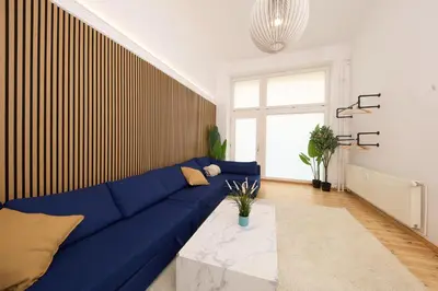 Ein Sitzbereich in der Unterkunft Apartment nähe Schloss Bellevue - 95QM