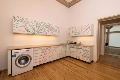Küche/Küchenzeile in der Unterkunft Apartment nähe Schloss Bellevue - 95QM