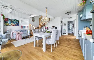 Küche/Küchenzeile in der Unterkunft La Petite Maison Bleue