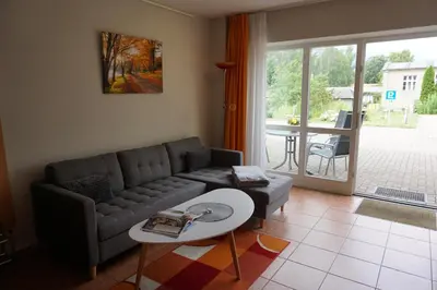 Ein Sitzbereich in der Unterkunft Maisonette mit 2 Schlafzimmer