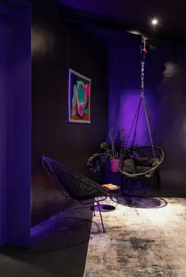 Ein Sitzbereich in der Unterkunft Your very unique private spa in Berlin Kreuzberg