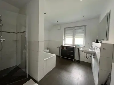 Ein Badezimmer in der Unterkunft Modernes Ferienhaus in Königs Wusterhausen