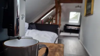 Ein Bett oder Betten in einem Zimmer der Unterkunft Exclusives Loft, Klimaanlage, Parkplatz, Netflix & Disney, DominosPizza, Wallbox