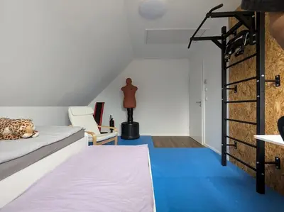 Ein Bett oder Betten in einem Zimmer der Unterkunft Haus am See