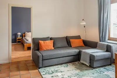 Ein Sitzbereich in der Unterkunft Design Modern Apartment