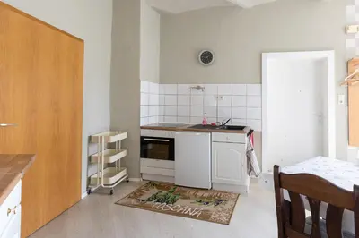 Küche/Küchenzeile in der Unterkunft Ferienwohnung Baatz