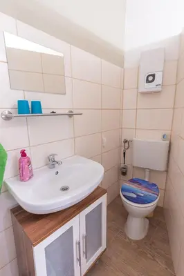 Ein Badezimmer in der Unterkunft Ferienwohnung Baatz