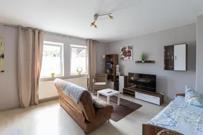 TV/Unterhaltungsangebot in der Unterkunft Ferienwohnung Baatz