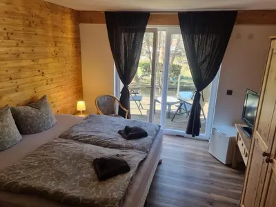 Ein Bett oder Betten in einem Zimmer der Unterkunft Hof Hegensteinbach Fürstenberg an der Havel