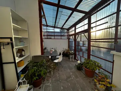 Ein Balkon oder eine Terrasse in der Unterkunft Ferienwohnung in Seelow nähe polnische Grenze