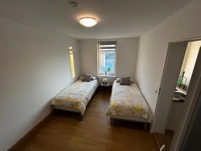 Ein Bett oder Betten in einem Zimmer der Unterkunft Kleine Ferienwohnung in Seelow