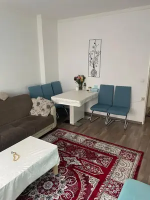 Ein Sitzbereich in der Unterkunft Dikmen Urban Wall Loft