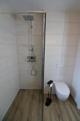 Ein Badezimmer in der Unterkunft Haus am See