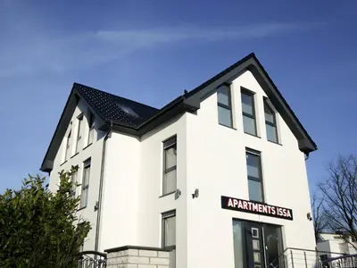 Das Gebäude in dem sich das Aparthotel befindet
