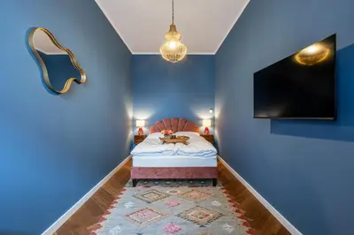 Ein Bett oder Betten in einem Zimmer der Unterkunft FABEL Apartments am Zoo