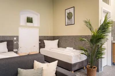 Ein Bett oder Betten in einem Zimmer der Unterkunft Modern Living in Friedrichshain by Sabine