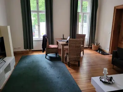 Ein Sitzbereich in der Unterkunft Apartment Hegel