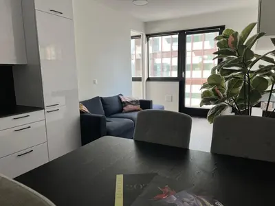 Ein Sitzbereich in der Unterkunft Luxus Living Apartment