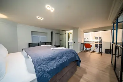 Ein Bett oder Betten in einem Zimmer der Unterkunft Apartment 