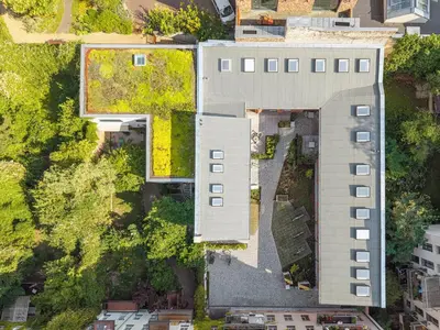 Das Gebäude in dem sich die Ferienwohnung befindet