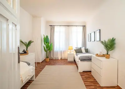 Ein Bett oder Betten in einem Zimmer der Unterkunft Spacious Apartment in Strausberg - Sleeps 6