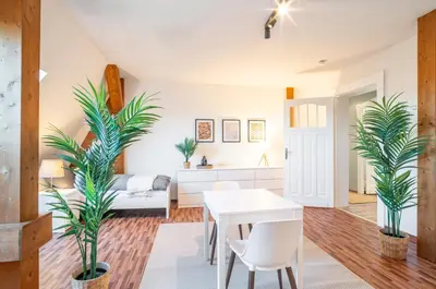 Ein Sitzbereich in der Unterkunft Spacious Apartment in Strausberg - Sleeps 6