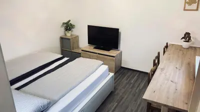 Ein Bett oder Betten in einem Zimmer der Unterkunft 3 Zimmer Haus nahe Airport BER