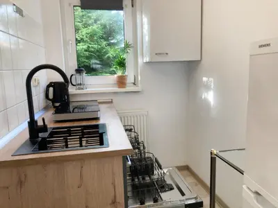 Küche/Küchenzeile in der Unterkunft 3 Zimmer Haus nahe Airport BER