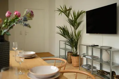 TV/Unterhaltungsangebot in der Unterkunft Modern Design 75sq Apartment in Berlin Mitte