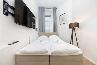Ein Bett oder Betten in einem Zimmer der Unterkunft Perfect for 4, central, fast Wifi
