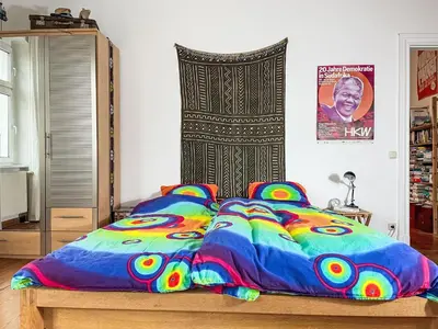 Ein Bett oder Betten in einem Zimmer der Unterkunft Apartment Regenbogen by Interhome