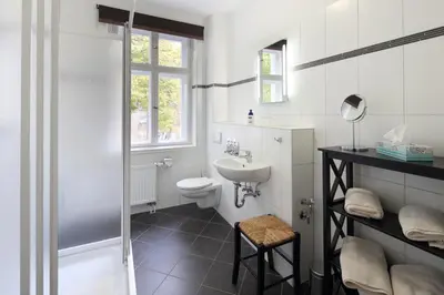 Ein Badezimmer in der Unterkunft Kleine Ferienwohnung Uchtenhagen in Bad Freienwalde