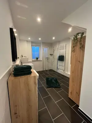 Küche/Küchenzeile in der Unterkunft Gutshof von Gemünden Ferienwohnung 2