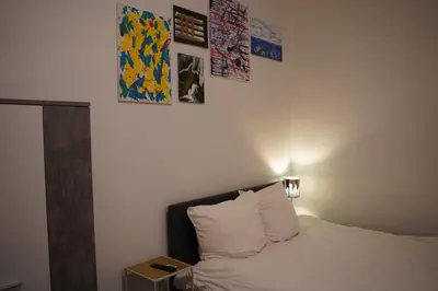 Ein Bett oder Betten in einem Zimmer der Unterkunft Appartement im Szenekiez
